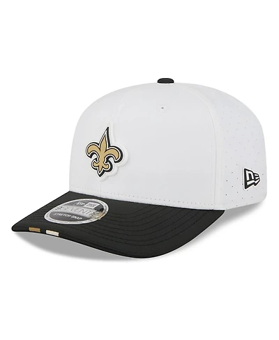 New Era Men's White/Black New Orleans Saints 2025 Nfl Training Camp 9SEVENTY Adjustable Hat
