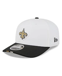 New Era Men's White/Black New Orleans Saints 2025 Nfl Training Camp 9SEVENTY Adjustable Hat