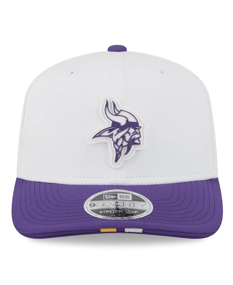 New Era Men's White/Purple Minnesota Vikings 2025 Nfl Training Camp 9SEVENTY Adjustable Hat