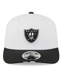 New Era Men's White/Black Las Vegas Raiders 2025 Nfl Training Camp 9SEVENTY Adjustable Hat