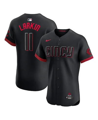 Nike Men's Barry Larkin Black Cincinnati Reds City Connect Elite Jersey