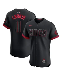 Nike Men's Barry Larkin Black Cincinnati Reds City Connect Elite Jersey
