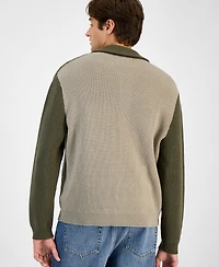 Sun + Stone Men's Colorblocked Cardigan, Macy's Exclusive