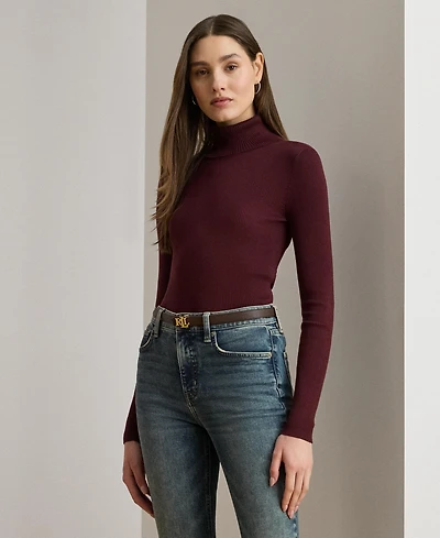 Lauren Ralph Ribbed Turtleneck Sweater