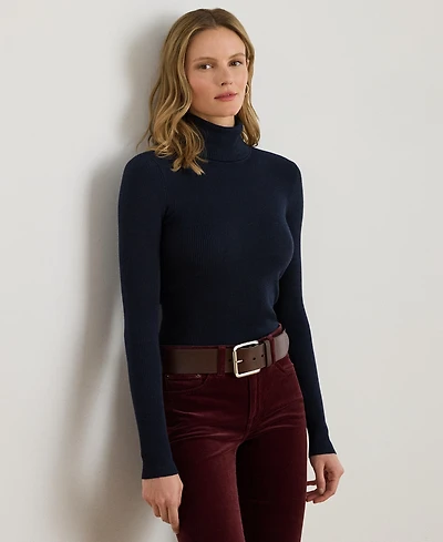 Lauren Ralph Ribbed Turtleneck Sweater