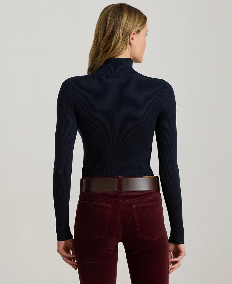 Lauren Ralph Ribbed Turtleneck Sweater