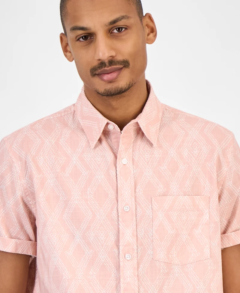 Sun + Stone Men's Printed Short-Sleeve Shirt, Macy's Exclusive
