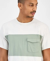 Sun + Stone Men's Utility Colorblocked T-Shirt, Macy's Exclusive