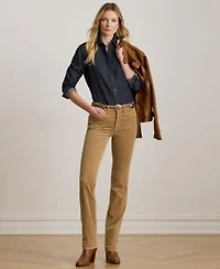 Lauren Ralph Lauren Stretch Corduroy Mid Rise Straight Pants 0p 18