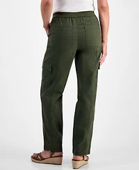 Style & Co Petite Knit-Waist Cargo-Pocket Utility Pants, Macy's Exclusive