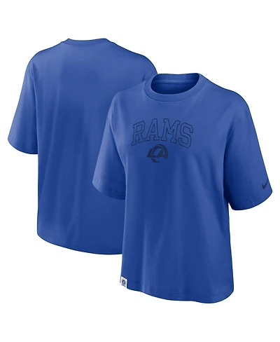 Nike Women's Royal Los Angeles Rams Glory Arch Boxy T-Shirt