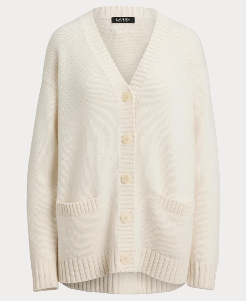 Lauren Ralph Lauren Women's Wool-Blend V-Neck Cardigan
