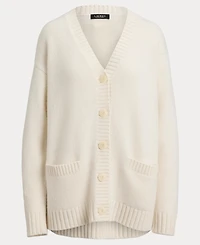 Lauren Ralph Lauren Women's Wool-Blend V-Neck Cardigan