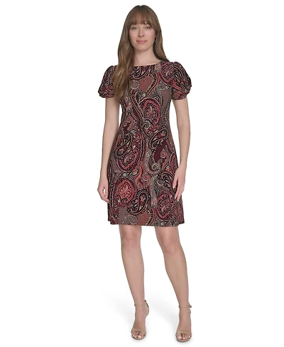 Tommy Hilfiger Women's Jersey Paisley-Print Shift Dress