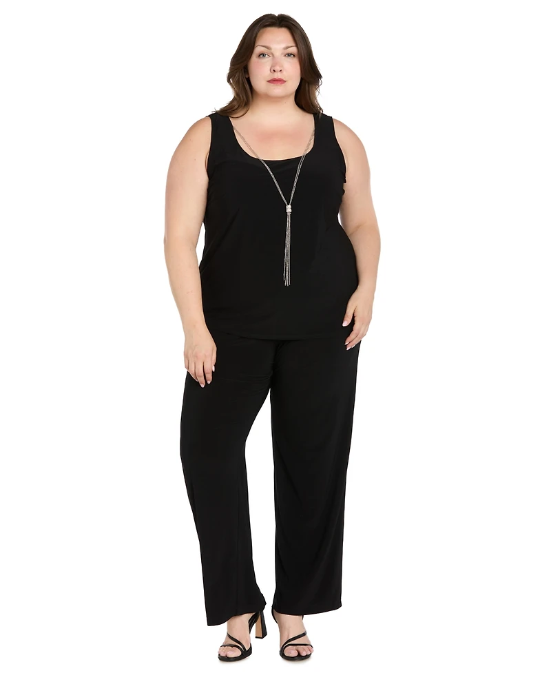 R & M Richards Plus 3-Pc. Duster, Top Pants Set