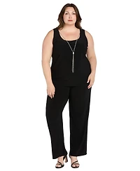 R & M Richards Plus 3-Pc. Duster, Top Pants Set