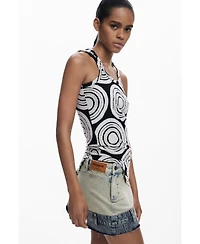 Desigual Women's Sleeveless spiral T-shirt