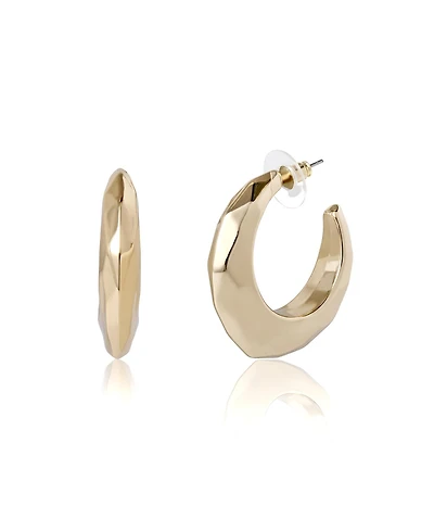 Bcbg Textured Croissant Hoop Earrings