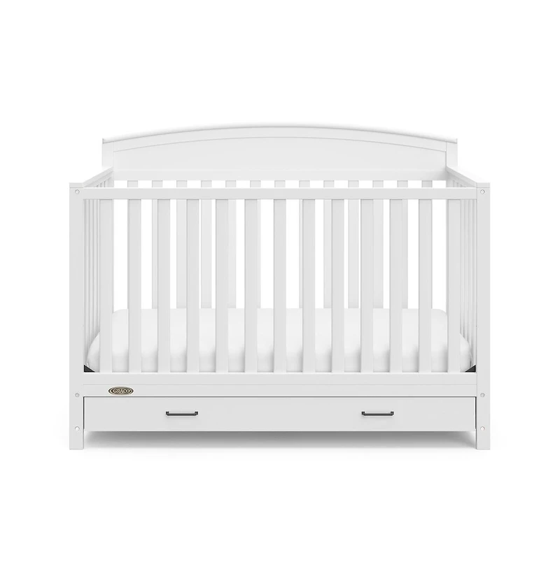 Graco Benton 5-in-1 Convertible Crib with Drawer (White)
