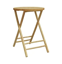 vidaXL Folding Patio Table 21.7"x29.5" Bamboo