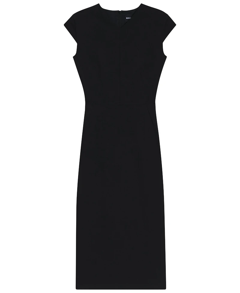 Boss by Hugo Women's Stretch Fabric Cap-Sleeve Dress