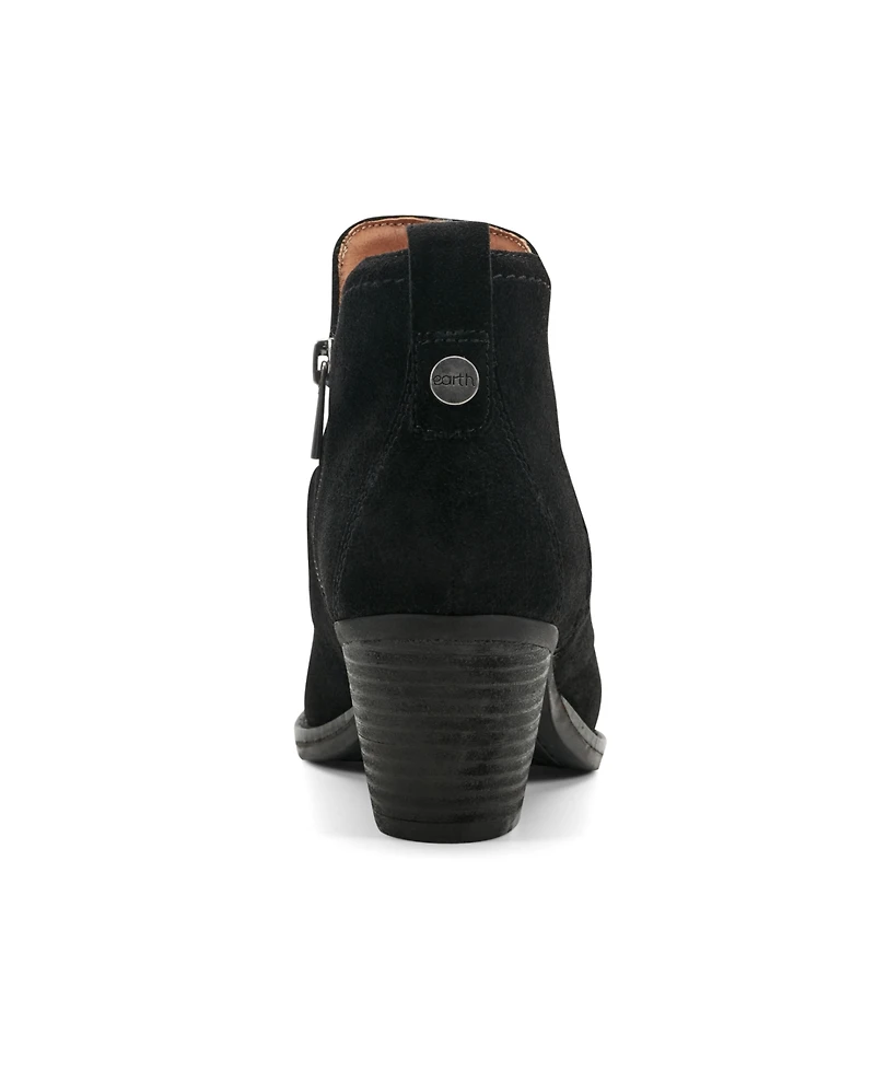 Earth Women's Chandy Ruched Block Heel Booties