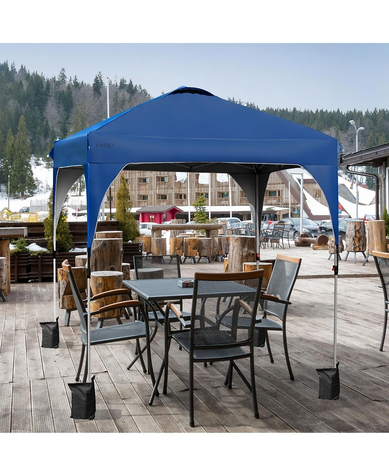 Gymax 6.6x6.6 Ft Pop up Canopy Tent Shelter Height Adjustable w/ Roller Bag