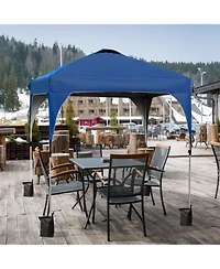 Gymax 6.6x6.6 Ft Pop up Canopy Tent Shelter Height Adjustable w/ Roller Bag