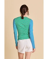 English Factory Women's Color Block Striped T Shirt