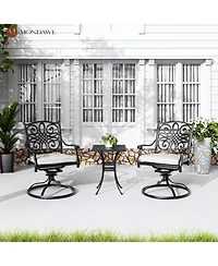 Mondawe Outdoor Swivel Dining Armchair