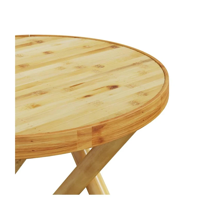 Folding Patio Table 17.7"x17.7" Bamboo