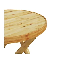 Folding Patio Table 17.7"x17.7" Bamboo