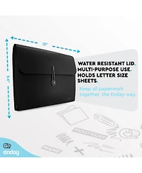 Accordion File Organizer Blue, 7 Pocket Expanding and Cover Folder with Labels, Plastic Portable Desktop Letter A4 Paper