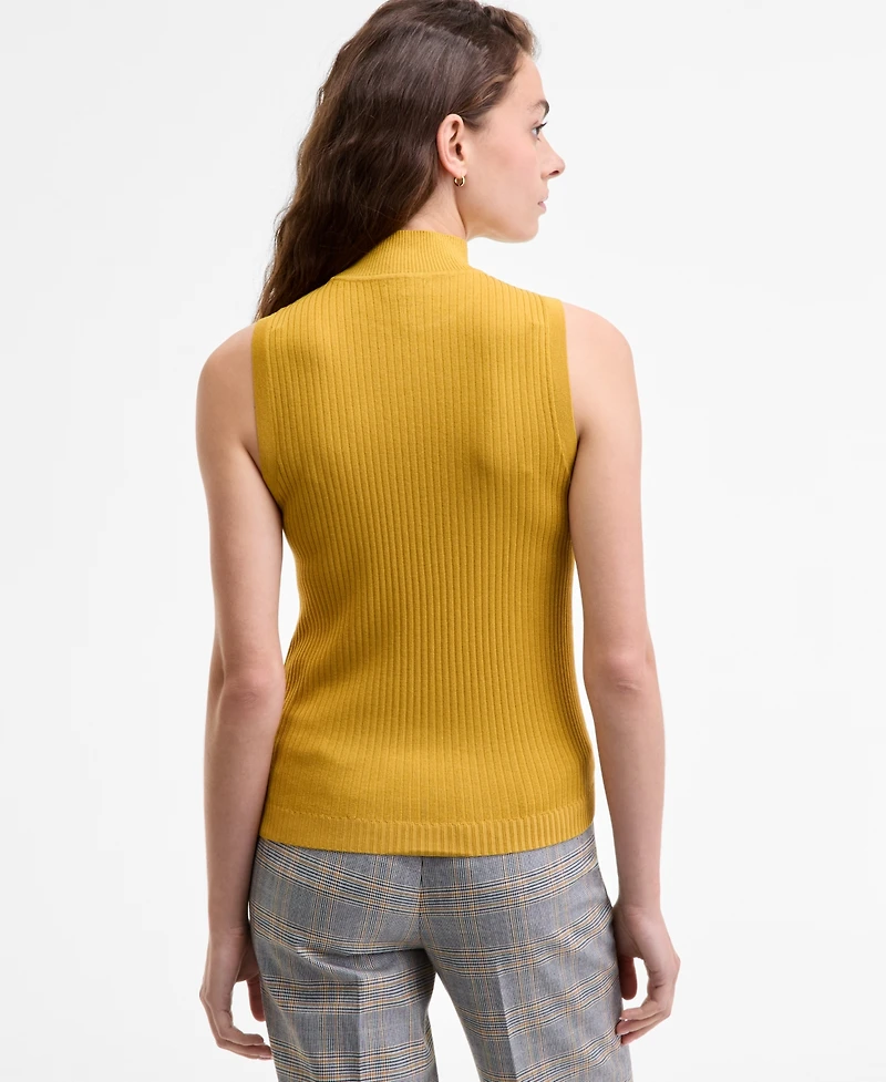 Jones New York Women's Sutton Mock-Neck Sleeveless Sweater
