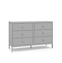 Graco Universal 6 Drawer Dresser - Pebble Gray