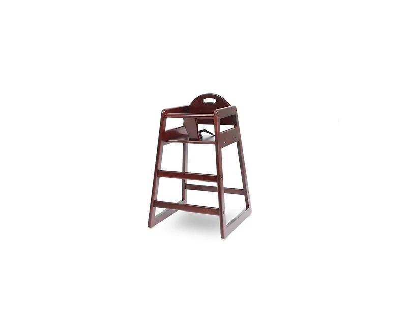 La Baby Solid Wood Stackable High Chair, Cherry