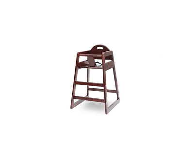 La Baby Solid Wood Stackable High Chair, Cherry