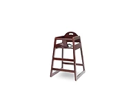 La Baby Solid Wood Stackable High Chair, Cherry
