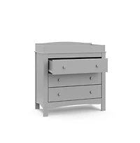 Graco Noah 3 Drawer Chest with Changing Topper (Pebble Gray)