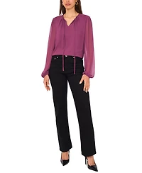 Vince Camuto Women's Long-Sleeve Tie-Neck Blouse