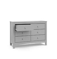 Graco Noah 6 Drawer Double Dresser (Pebble Gray)