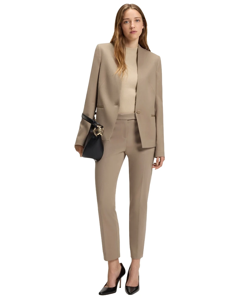 Boss by Hugo Women's Collarless Regular-Fit Blazer