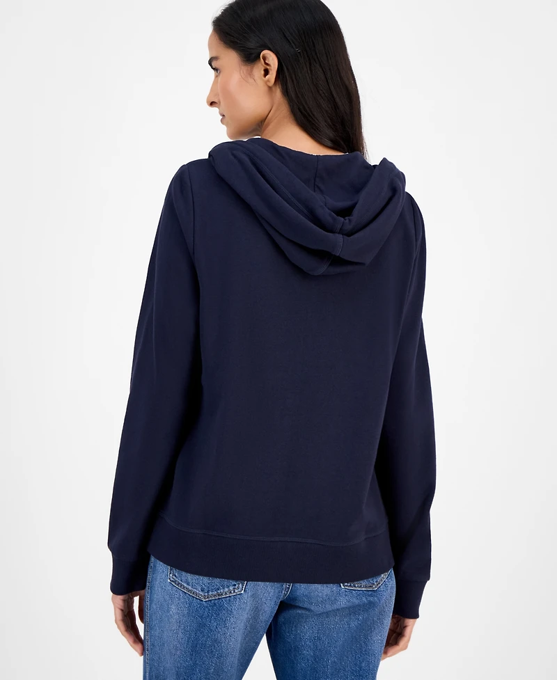 Nautica Jeans Women's Solid Zip-Front Hoodie, Online Only