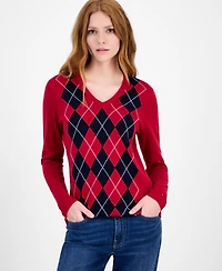 Tommy Hilfiger Women's Cotton Arglye Ivy Sweater