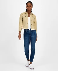 Tommy Hilfiger Women's Foil Cropped Trucker Jacket