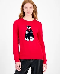 Tommy Hilfiger Women's Cotton Sunglasses Bear Crewneck Sweater