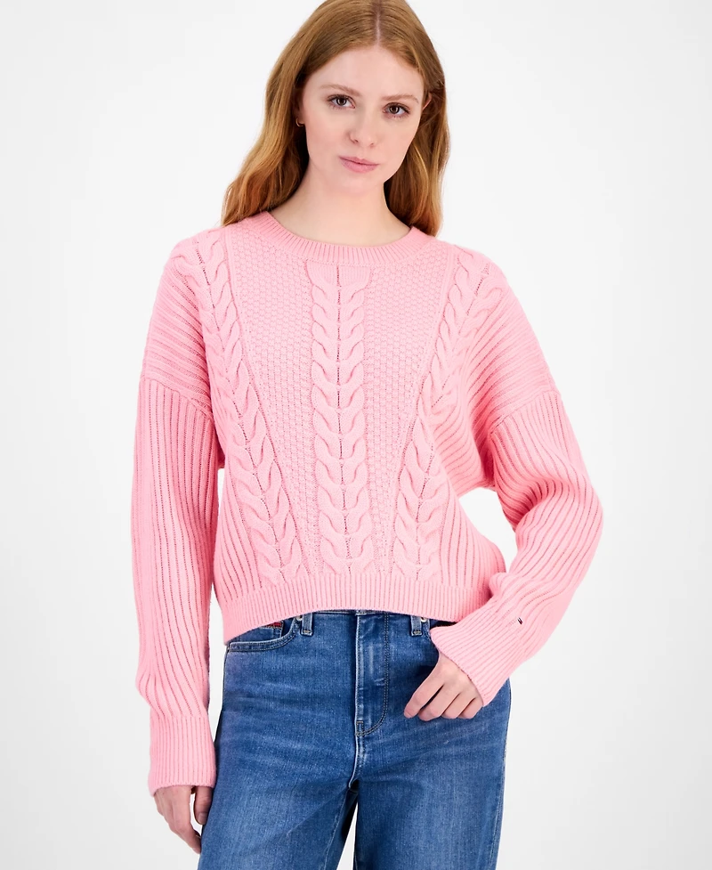 Tommy Hilfiger Women's Traveling Cable Sweater