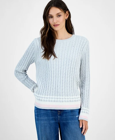 Tommy Hilfiger Women's Cotton Cable Knit Sweater