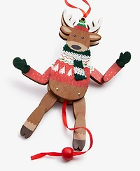 Holiday Lane Christmas Cheer Wood Deer Ornament, Macy's Exclusive