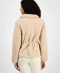Tommy Hilfiger Women's Sherpa Zip-Front Long-Sleeve Jacket
